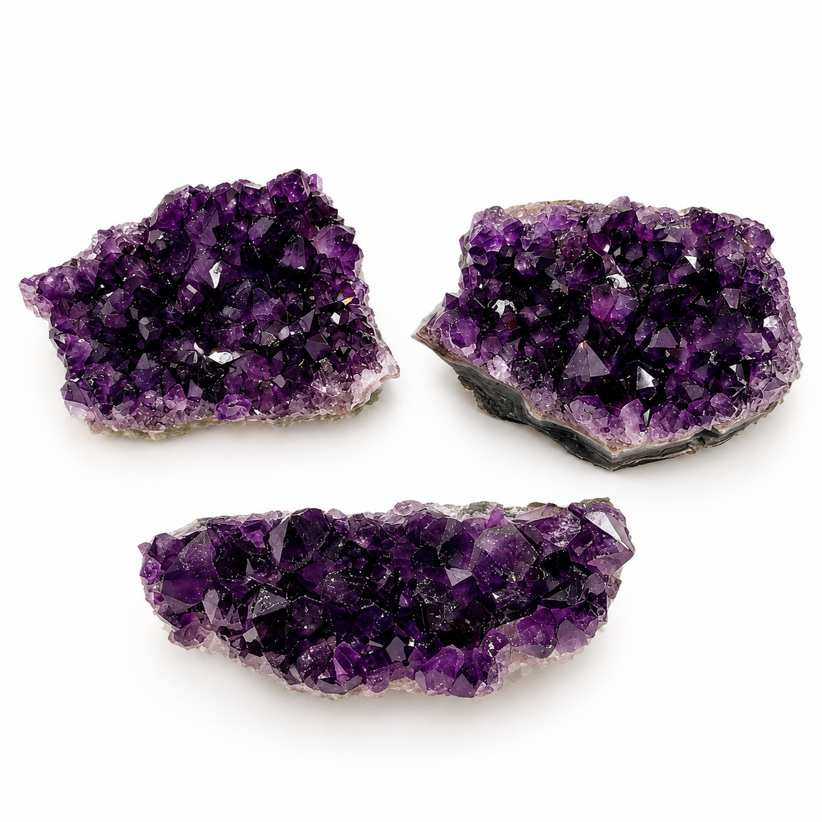 Premium Uruguayan Amethyst Crystal Cluster – Deep Grape Jelly Purple