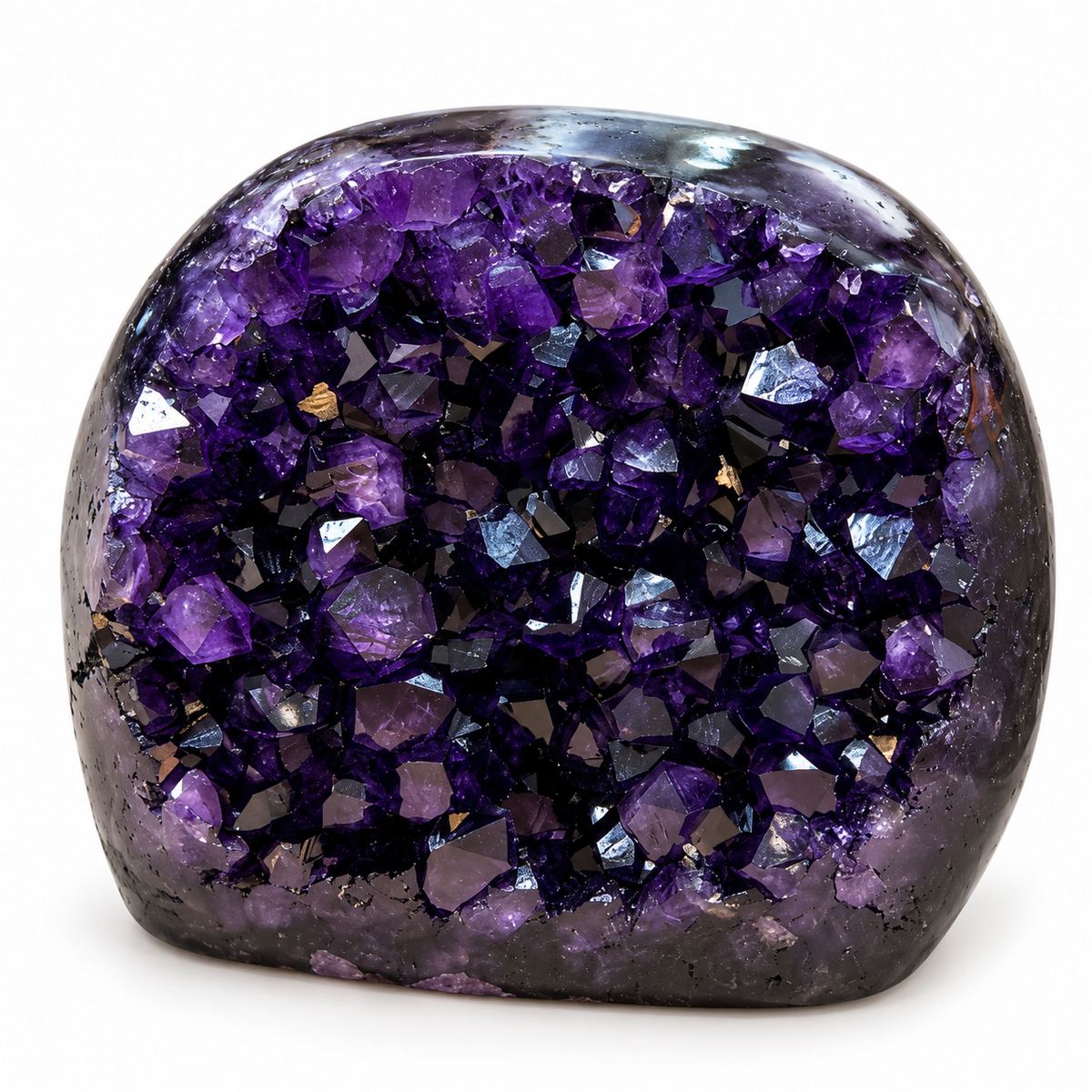 Top Quality Uruguayan Amethyst Polished Cutbase - Grape Jelly Color