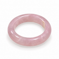Rose Quartz Natural Stone Ring – Polished Crystal Band