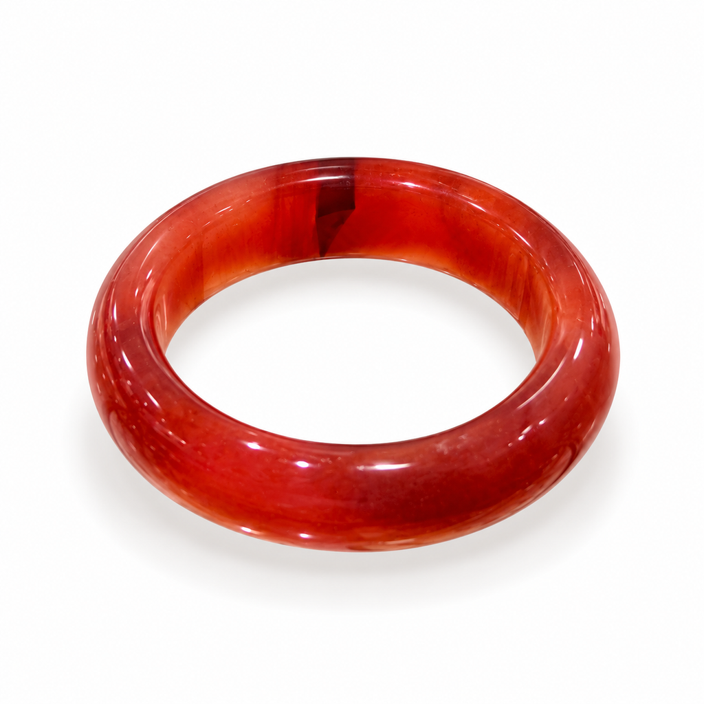 Carnelian Natural Stone Ring – Polished Crystal Band