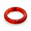 Carnelian Natural Stone Ring – Polished Crystal Band