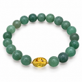 Green Aventurine & Colombian Amber Bracelet
