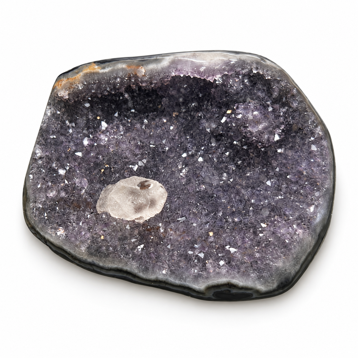 Amethyst with Calcite