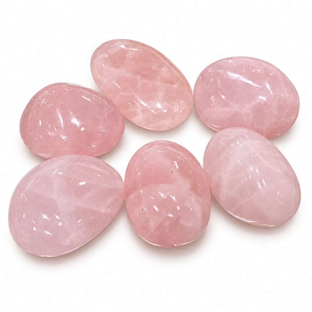 Rose Quartz Palm Stone - Madagascar Rose Quartz Gallet