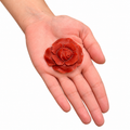 Hand-Carved Red Resin Roses