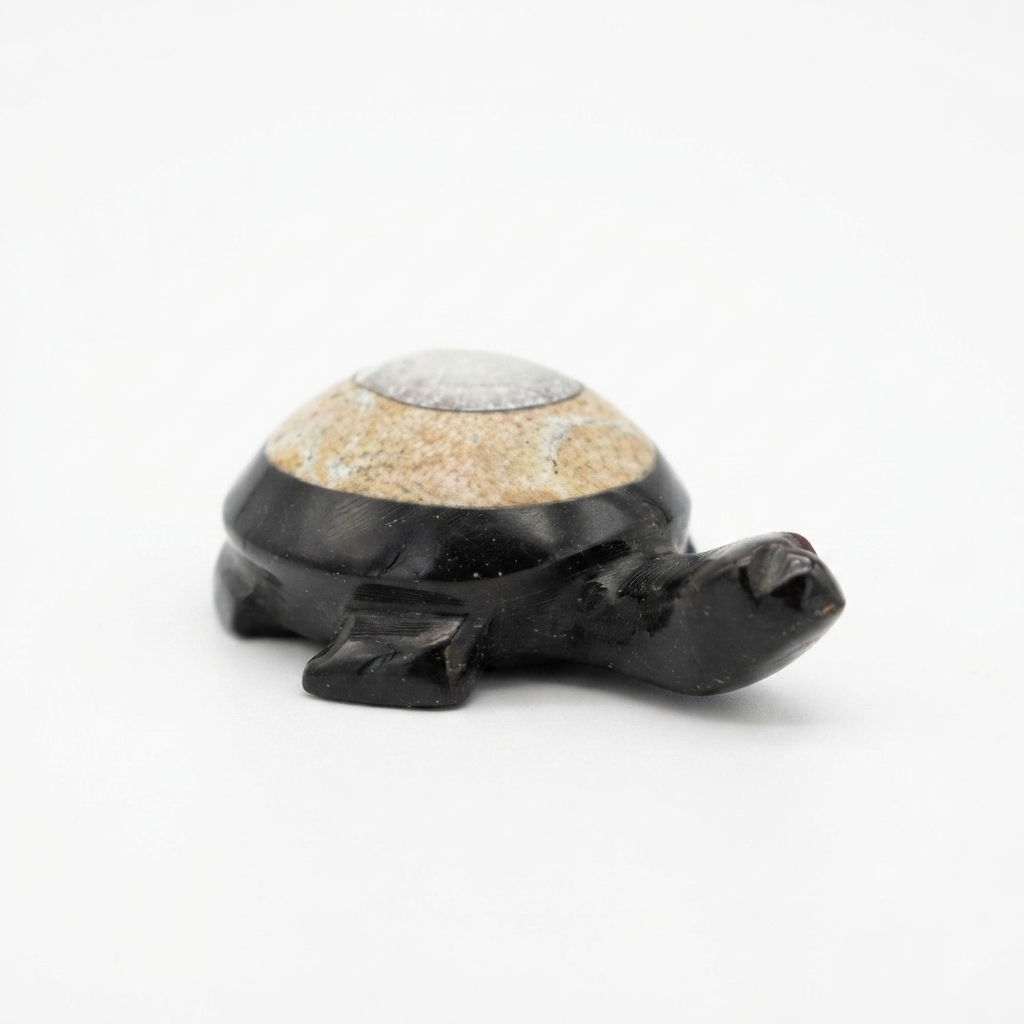 Hand-Carved Stone Turtle Figurine