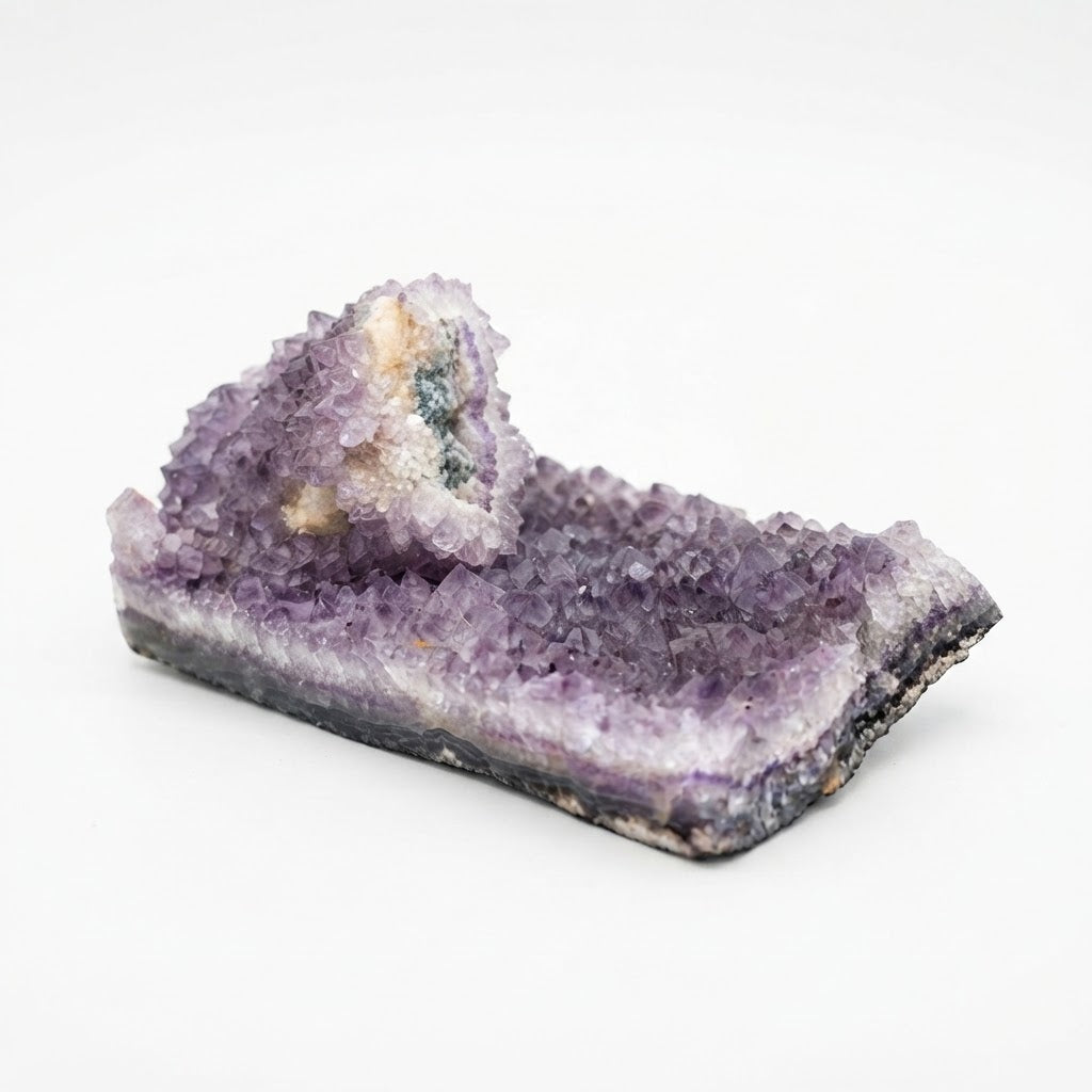 10" Amethyst Cluster Plate – Natural Crystal Specimen