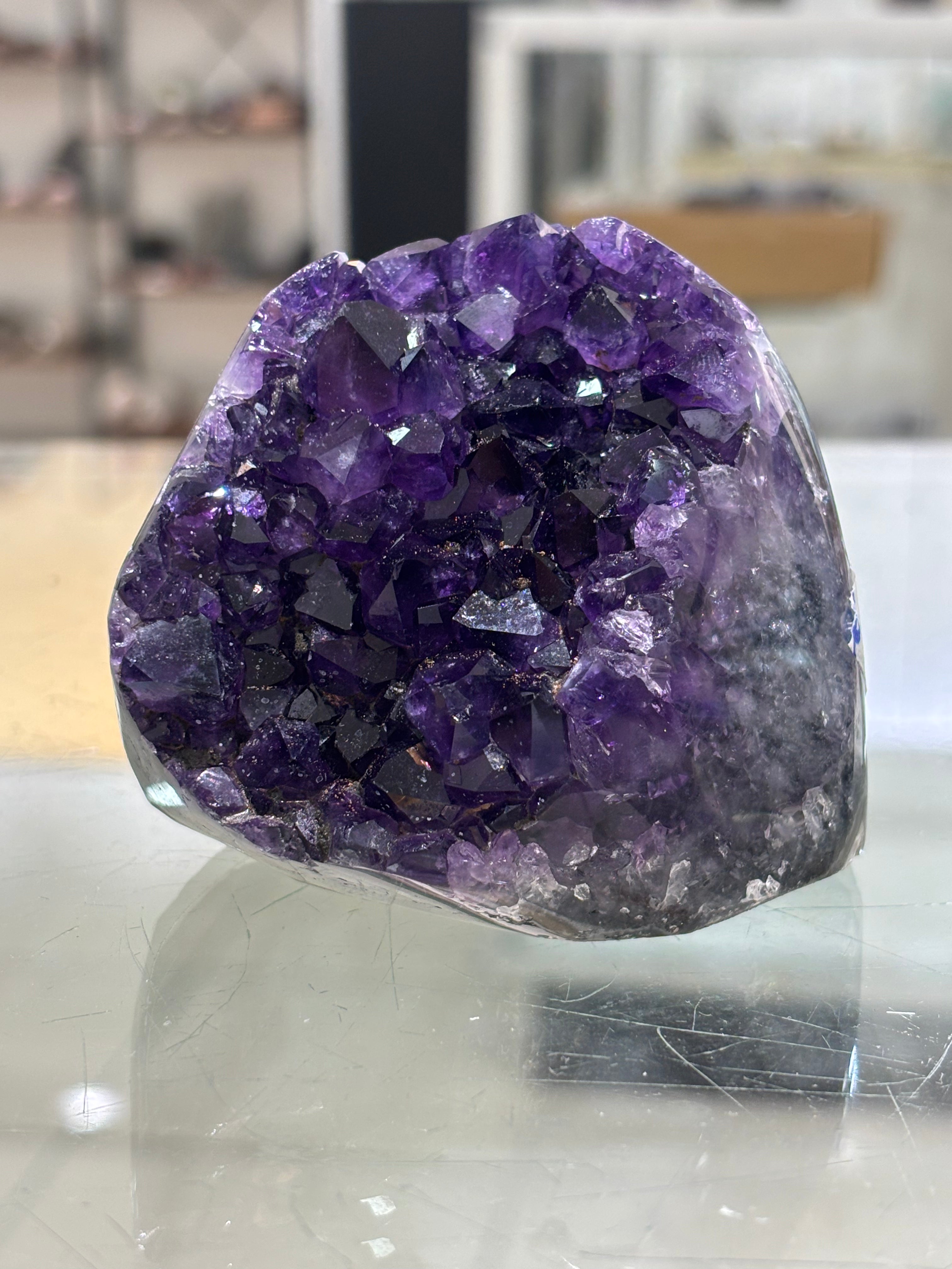 Top Quality Uruguayan Amethyst Polished Cutbase