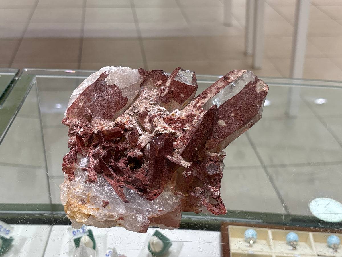 Large Red Hematoid Quartz Cluster