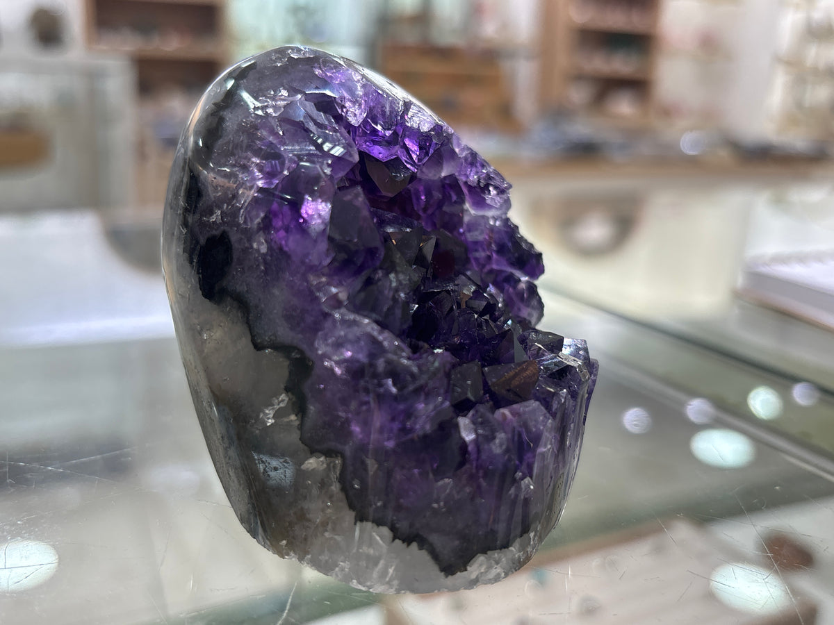 Premium Uruguayan Amethyst Polished Cut Base