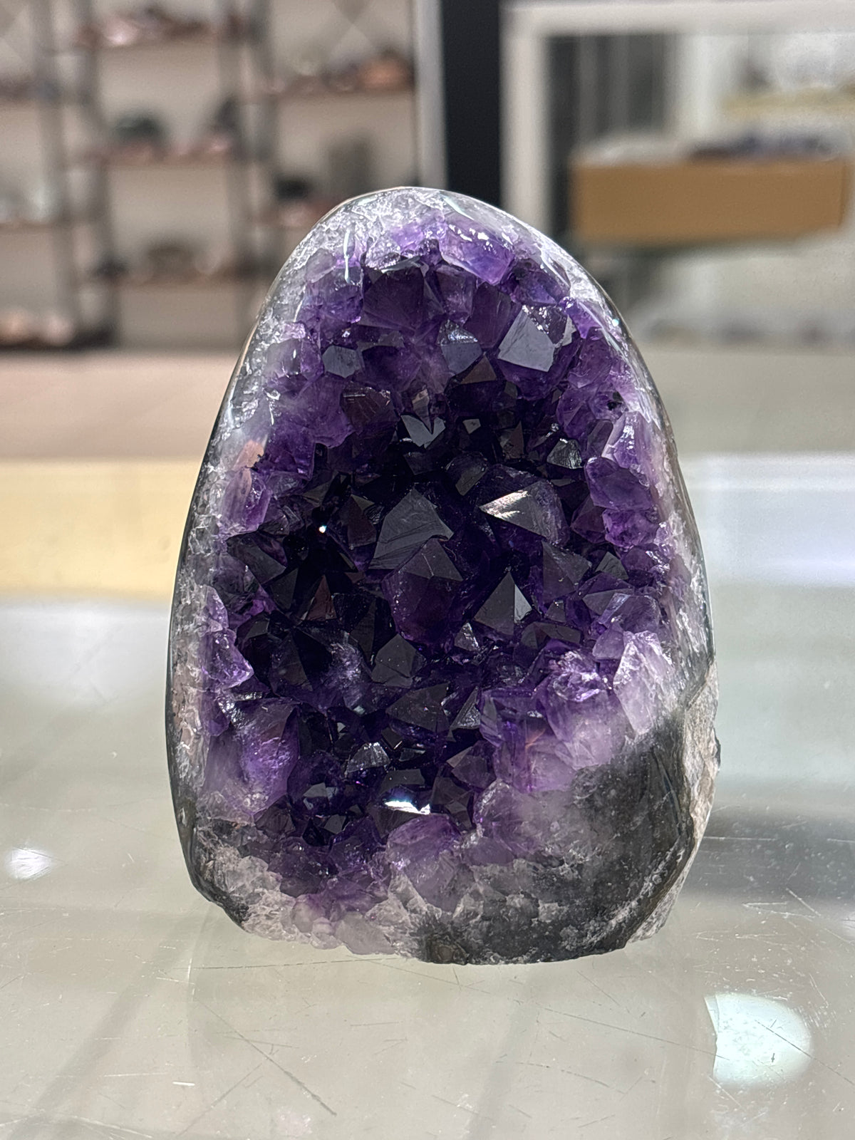 Top Quality Uruguayan Amethyst Polished Cutbase