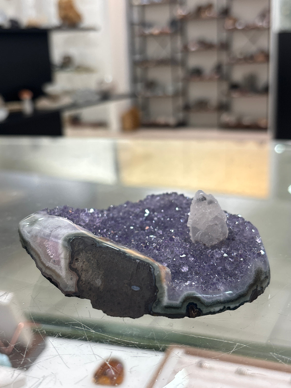 Premium Amethyst with Calcite