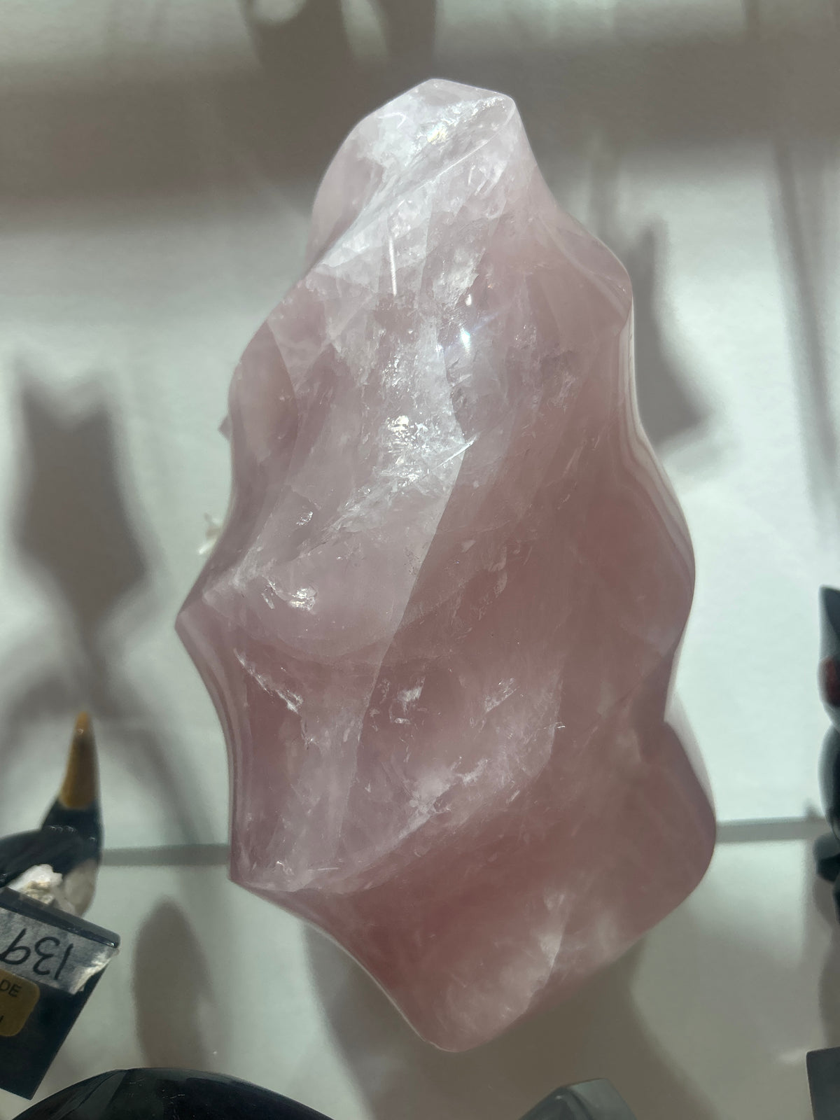 Rose Quartz Flame sculpture