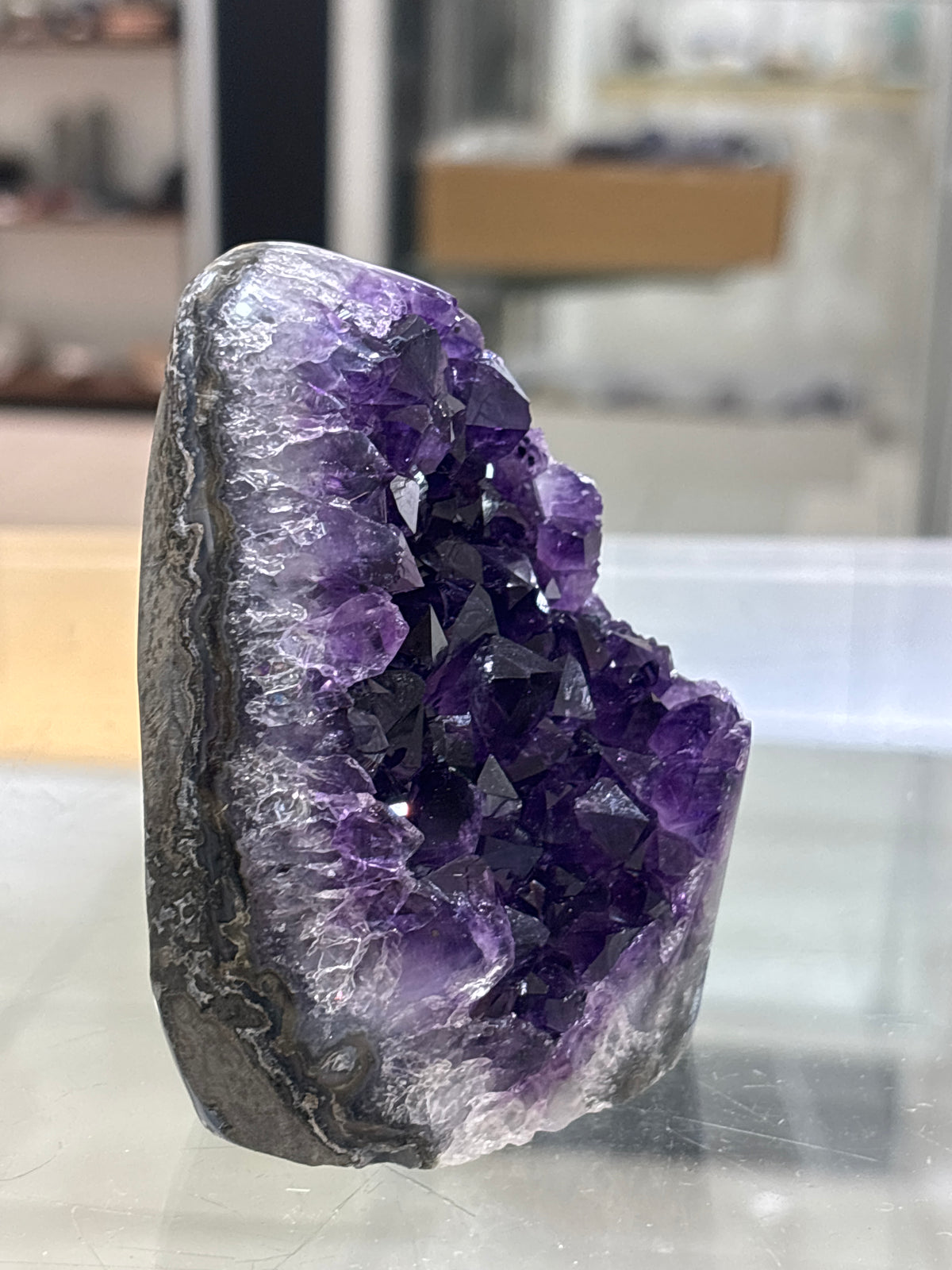Top Quality Uruguayan Amethyst Polished Cutbase